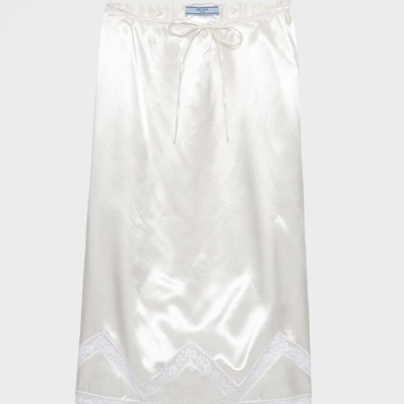 NEW WITH TAGS PRADA SILK EMBROIDERED SKIRT P109W S OOO 15ZC F0009 - Picture 1 of 8